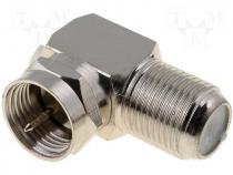 Av Adaptors - Coupler F male  F female angled