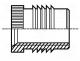 B5/BN1936 - Threaded insert, brass, M5, BN 1936, L 9.5mm