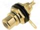 Connector RCA socket female gold plated insulated