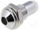 SMQ1069 - LED holder, 3mm, chromium, metal, convex, with plastic plug