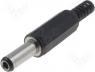 Βύσμα DC - Plug DC mains female 5.5mm 2.5mm straight soldered, on cable