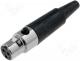 Connectors AV - Plug XLR mini female PIN 3 straight for cable soldering