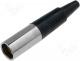 Plug XLR mini male PIN 3 straight for cable soldering