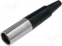  AV - Plug XLR mini male PIN 3 straight for cable soldering