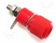 Banana socket - Socket 4mm banana 60VDC L 34mm dcutout Ø8mm red