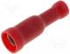 Ακροδεκτης - Terminal round female d 4mm 0.5÷1.5mm2 crimped  on cable red