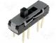 Slide Switch - Switch slide 3 position DP3T 0.3A/6VDC OFF ON ON  25÷70°C