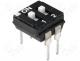 EAH102E - Switch DIP SWITCH Poles number 2 ON OFF 0.1A/24VDC  25÷70°C