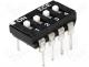 EAH104E - Switch DIP SWITCH Poles number 4 ON OFF 0.1A/24VDC  25÷70°C