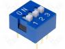 DS-03 - Switch DIP SWITCH Poles number 3 ON OFF 0.05A/12VDC  25÷80°C
