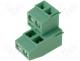 Terminal block double deck angled 90° 0.14÷1.5mm2 5.08mm