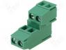 Terminal block double deck angled 90° 2.5mm2 5mm ways 4 10A