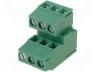 Terminal block double deck angled 90° 2.5mm2 5mm ways 6 10A