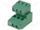 Terminal block double deck angled 90° 2.5mm2 5mm ways 6 10A