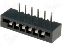 Connector FFC / FPC angled 90° THT NON ZIF PIN 6 2.54mm 500V