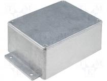 Aluminium enclosure - Enclosure with fixing lugs X 89mm Y 114mm Z 55mm aluminium