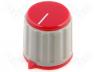 Knob with pointer Shaft d 6mm Ø21.3x20mm push in Pointer red