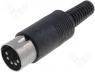 Βύσματα AV - Plug DIN male PIN 5 Pin layout 180° straight for cable 6.5mm