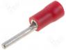 Ακροδεκτης - Wire pin terminal d 1.9mm 0.5÷1.5mm2 crimped for cable red