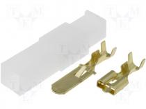 Terminal Connector - Terminal flat female/male crimped for cable 2.5mm2 ways 1