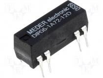 DIP05-1A72-12D - Reed relay SPST-NO, 1,25A, 5VDC, PCB mounting