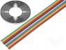 Flat cable - Cable ribbon 1.27mm stranded Cu 16x28AWG PVC 300V 1m