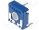 Resistor Variable - Potentiometer mounting, single turn, horizontal 500k 250mW