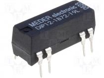 Reed relay SPST-NC, 1,25A, 12VDC, PCB mounting