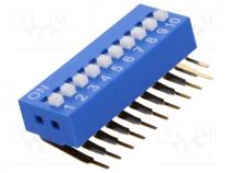Switch DIP-SWITCH Poles number 10 ON-OFF 0.05A/12VDC