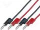 Test lead 0.9m 15A red and black 2x test lead 30V