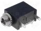 35RAPC2AV - Socket, Jack 3.5 mm, female, mono, with on/off switch, angled 90