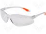 Safety spectacles, Lens transparent