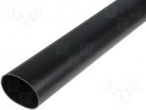 o - Heat shrink sleeve, glued, 6 1, 88.9mm, L 1000mm, black