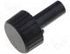 Knob - Knob, without pointer, Shaft d 6mm, Ø22x12mm, black, Hmax 35mm