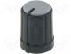 GTC6M-13X16-S - Knob, miniature, with pointer, plastic, Shaft d 6mm, Ø13.3x16.5mm