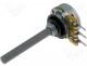 Resistor Variable - Potentiometer shaft, single turn, 4.7k, 0.25W, 20%, 4mm, linear