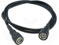 Multimeter accessories - Test lead, 1m, black, 3A, Structure BNC plug-BNC plug