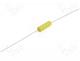 Capacitor polypropylene, 0.1uF, 250VDC, 5%, Ø6x15mm, -55....100C