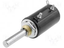 Potentiometer shaft, multiturn, 22k, 0.75W, 5%, 6mm, wirewound