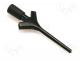Clip-on probe, pincers type, 2A, 60VDC, black, 0.64mm, 30m