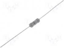 Resistor - Resistor metal oxide, THT, 2.2k, 2W, 5%, Ø4.2x11mm, Leads axial