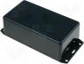 HM-1591DFLBK - Enclosure with fixing lugs, X 80mm, Y 150mm, Z 50mm, ABS, black