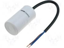 Motor capacitor - Capacitor motors, run, 8uF, 450V, Ø35x60mm, -25÷70C, 10%, 3000h