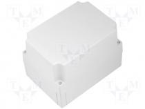 ABS150/125HG - Enclosure multipurpose, MNX, X 130mm, Y 180mm, Z 125mm, ABS, grey