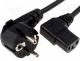   - Cable, CEE 7/7 (E/F) plug angled, IEC C13 female 90, 1.8m, PVC