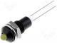 SMR1069 - LED holder, 3mm, metal, convex, with plastic plug, black
