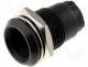 SMD1149 - LED holder, 10mm, metal, concave, with plastic plug, black