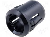 Led Holder - Clip for LEDs, 10mm, plastic, convex