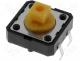 TACTS-24N-F - Microswitch, 1-position, SPST-NO, 0.05A/12VDC, THT, 1.6N, 12x12mm