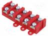 Power connector - Terminal block, ways 5, screw terminal, 1.5÷4mm2, red, 380V